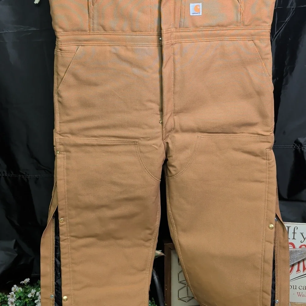 NWOT Carhartt XL Overalls Bibs Men's Loose Fit - Picture 2 of 11
